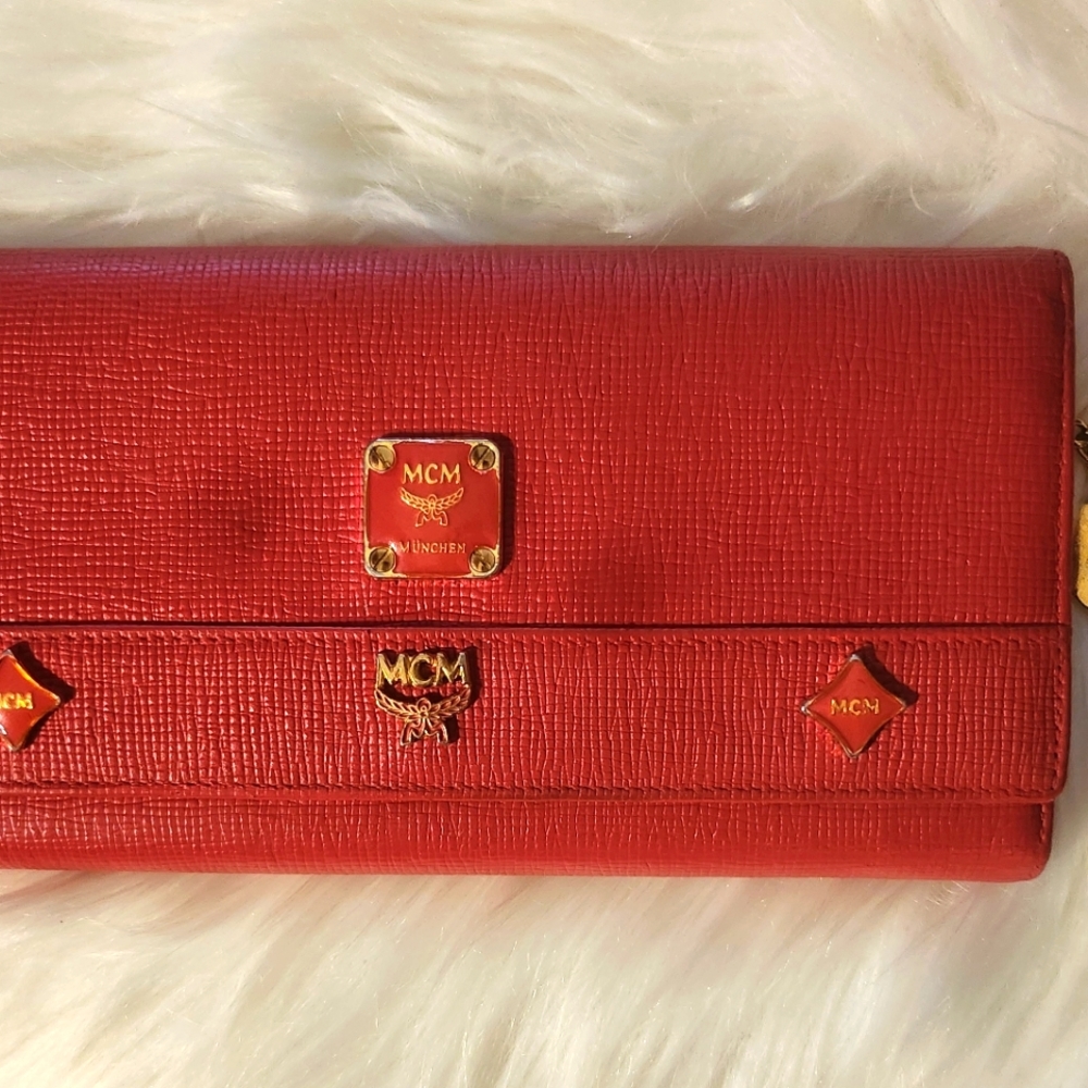 AUTHENTIC MCM LONG WALLET WITH CHARMS